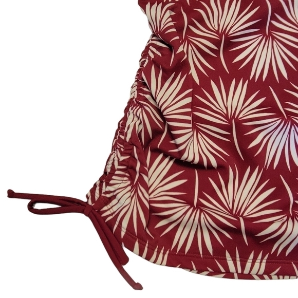 Boden Red Sardinia Palm Leaf Tankini Top NWT - Picture 5 of 9